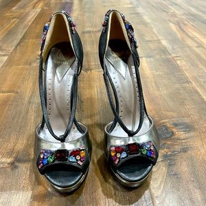 Versace Swarovski crystal heels